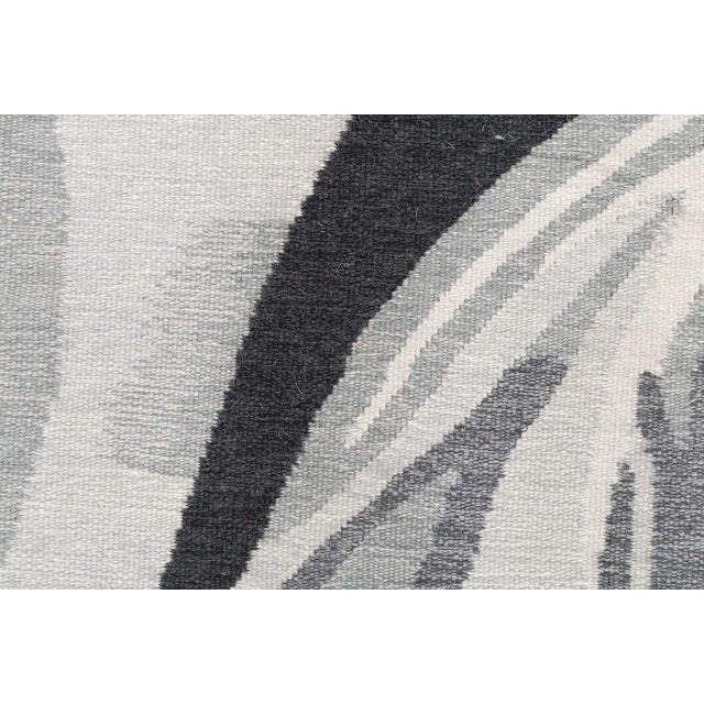 Gray Modern “Cyclone” Abstract Flat-Weave Rug by Doris Leslie Blau For Sale - Image 8 of 9