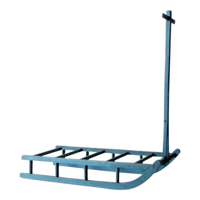 Antique Wooden Snow Sled Cart For Sale