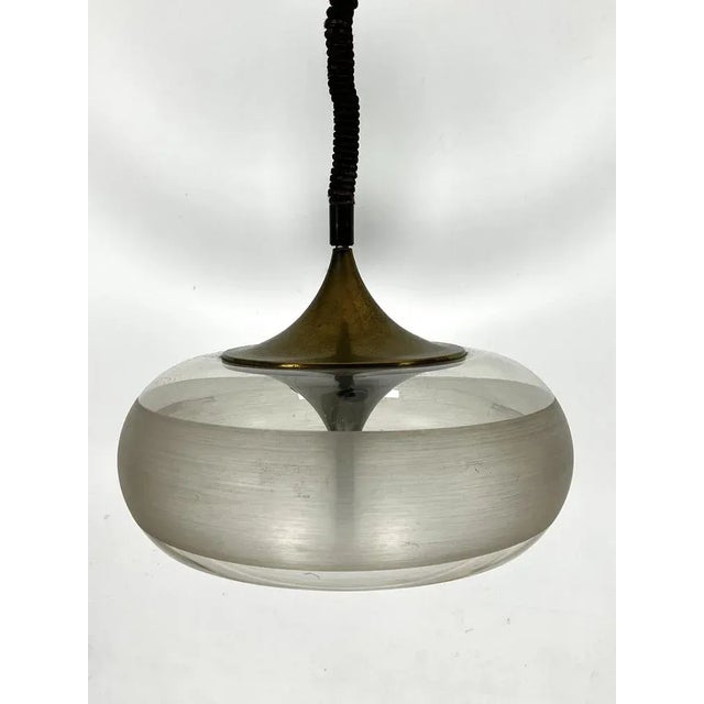 Vintage Brass and Acrylic Ceiling Light by Goffredo Reggiani, Italy, 1960s For Sale - Image 11 of 11