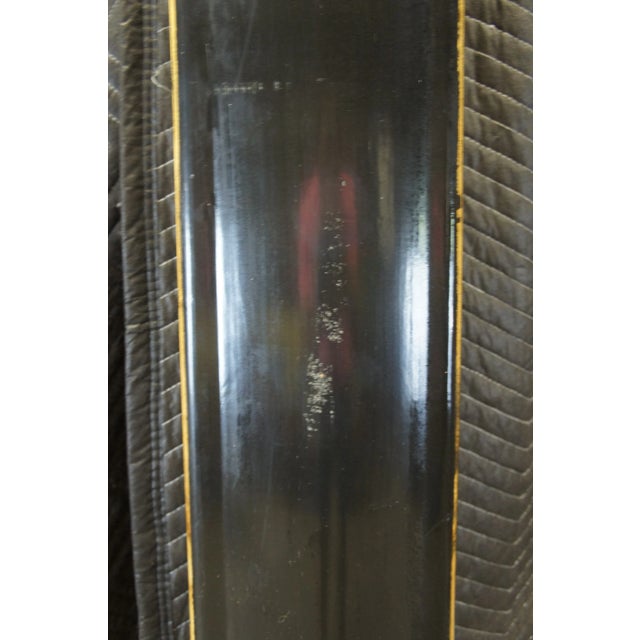 Vintage Monumental Black & Gold Painted Wood Floor Wall Artwork Picture Frame For Sale - Image 6 of 13