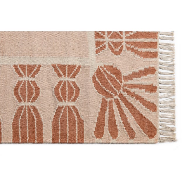 Part & Parcel Goods Wool Tassel Rug, 8' x 10', Bisque, Topaz and Eggshell For Sale In Charlotte - Image 6 of 6