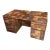 Mid 20th Century Paul Evans Cityscape Patchwork Burl Wood Desk For Sale