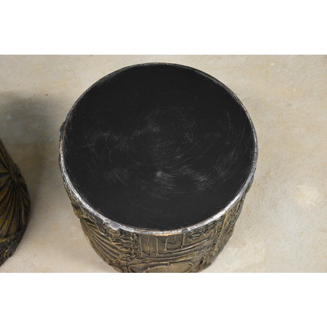 Black 1960s Adrian Pearsall Brutalist End Tables - A Pair For Sale - Image 8 of 9