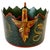 Mid 20th Century Vintage Italian Tole Hand Painted Faux Malachite Green Oval Jardiniere For Sale - Image 5 of 8
