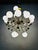 Vintage Italian Sputnik Chandelier in Brass and Opaline Glass, 1970s For Sale - Image 4 of 9