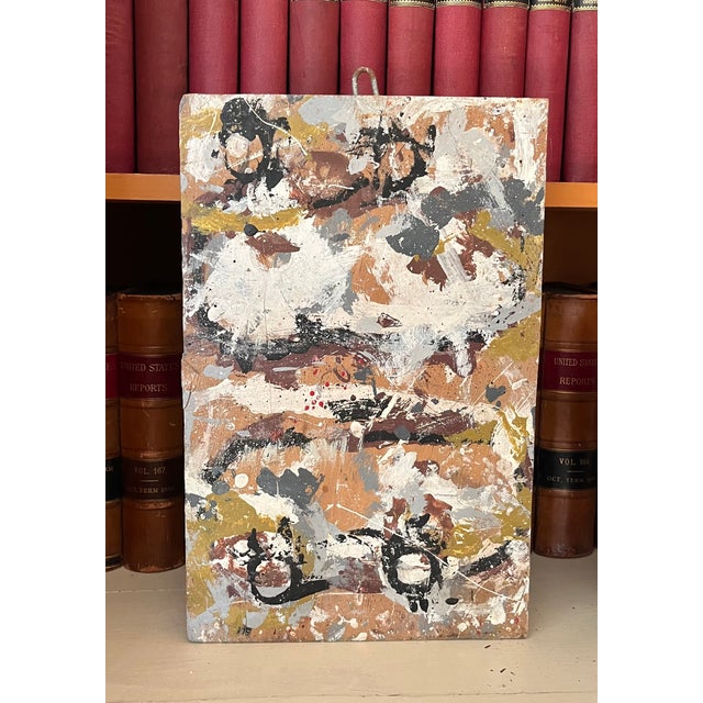 George S. Rennie III (American 1940 - 2022) Mid-Century Modern Mixed Media Construction Abstract Drip Painting Circa 1965 For Sale - Image 9 of 15