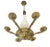 Mid-Century Modern Vintage Mid Century Brass and Murano Glass 6 Arms Light Fixture Chandelier For Sale - Image 3 of 6
