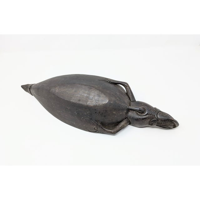 Wood 1930s-1940s Borneo Dayak Tribe "Aso" Dragon Dog Bowl For Sale - Image 7 of 7