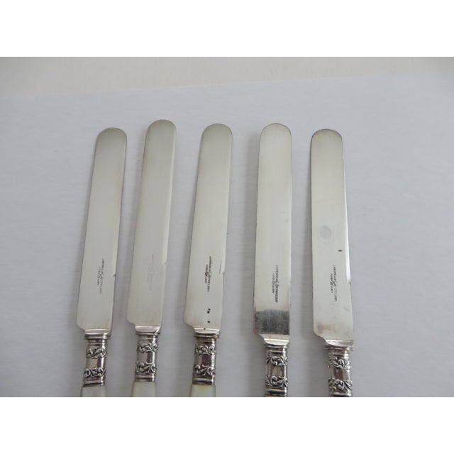 Antique Mother of Pearl & Sterling Collar American Cutlery Company