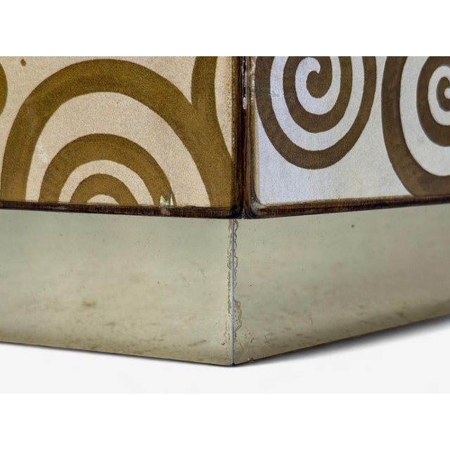 Austrian Modern, Storage Box, Gustav Klimt Style Wallpaper, 20th C. For Sale - Image 12 of 14