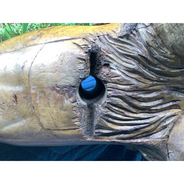 Antique Wooden Carousel Lion For Sale - Image 11 of 13