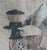 Extraordinary portrait of a Geisha in a Kimono carrying tea. Fresh from a downsizing estate in Southwestern Florida. The...
