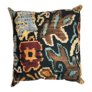Double Sided Multi Color Turkish Style Ikat Pillow For Sale