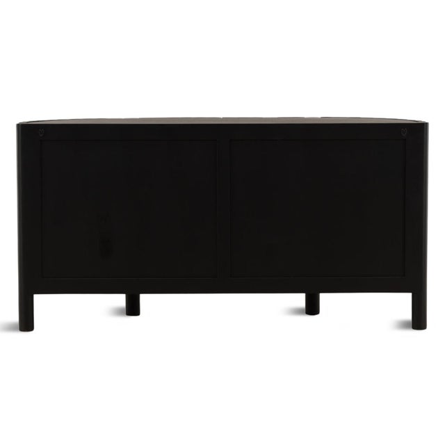 Black Fluted Round Front Sideboard For Sale In Los Angeles - Image 6 of 7