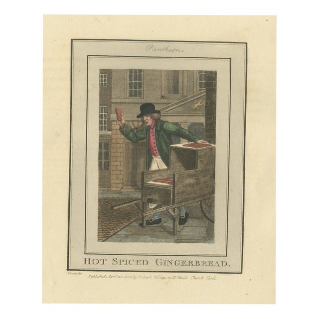 Hot Spiced Gingerbread, Pantheon, Cries of London, 1804 For Sale