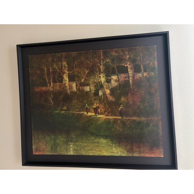 Late 20th Century Donald Roy Purdy (1924–2016) Atmospheric Woodland Landscape With Figures, Oil on Board For Sale - Image 10 of 11