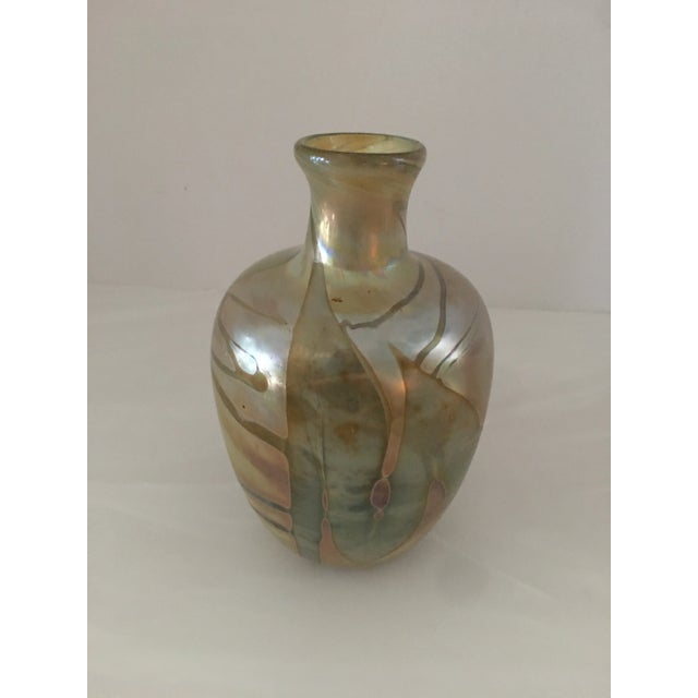 Glass 1970’s Christopher Ries Art Glass Vase For Sale - Image 7 of 10