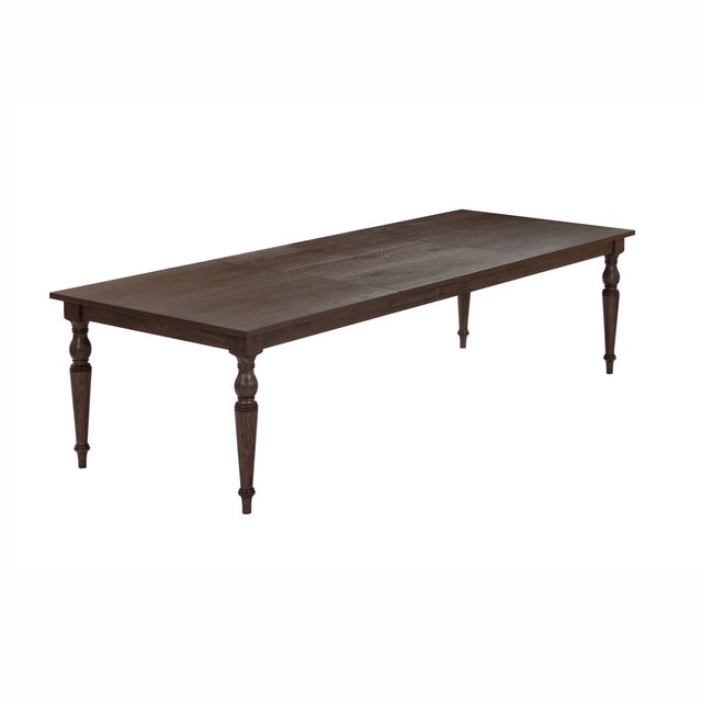 Brown Mila Dark Brown Extendable Rectangular Dining Table For Sale - Image 8 of 9