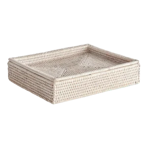 Burma Rattan Lidded Letter Box