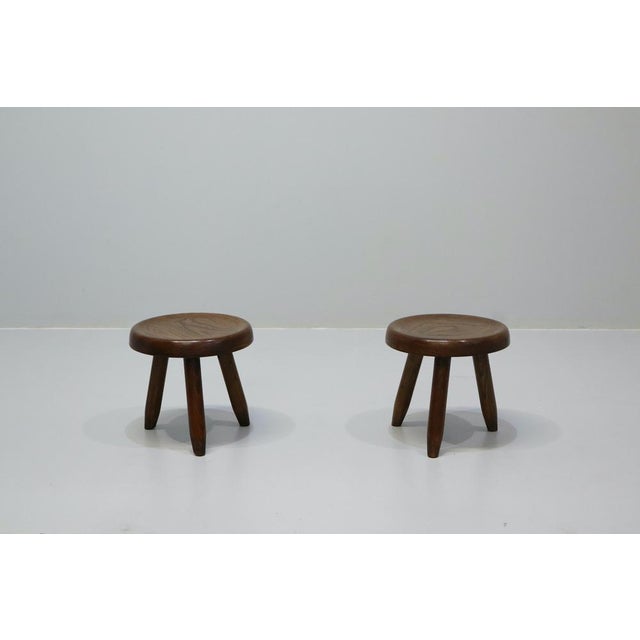 Vintage Low Stools by Charlotte Perriand, 1960s, Set of 2 For Sale - Image 14 of 14