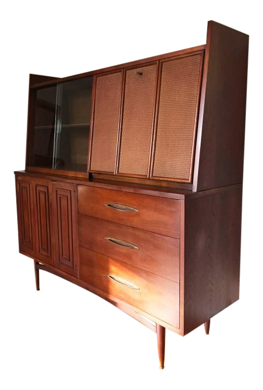 Vintage Broyhill Mid Century Modern Dresser With Drop Down