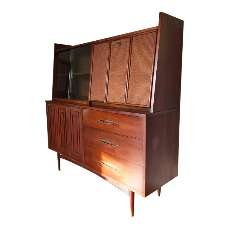 Vintage Broyhill Mid Century Modern Dresser With Drop Down Desk and