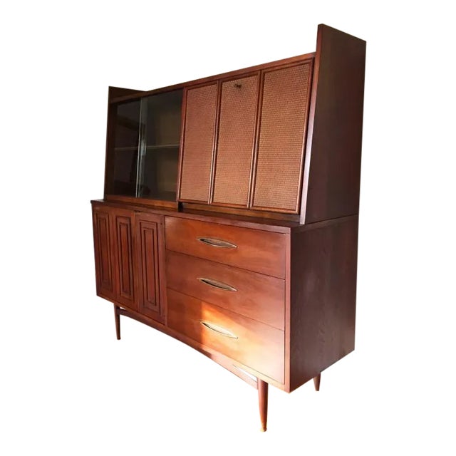 アンティークデスク　Broyhill 1960s Mid-Century Modern Broyhill Sculptra Walnut Executive
