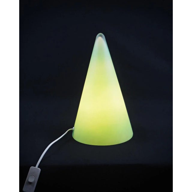 1990s Vintage Table Lamp in Glass and Metal, 1990 For Sale - Image 5 of 12