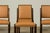 Art Deco Set of 6 1930s French Art Deco Maple Dining Chairs in Tan Leather For Sale - Image 3 of 18