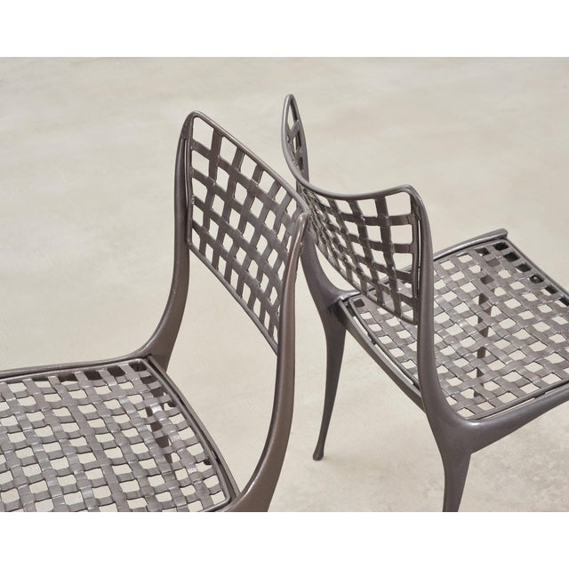 Bronze Set of Four Dan Johnson Brown Jordan Sol Y Luna Dining Chairs For Sale - Image 8 of 18