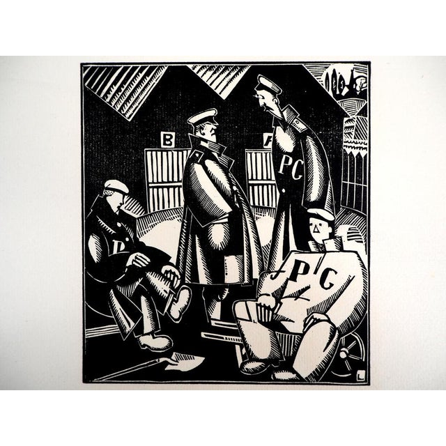 Jean-Emile Laboureur, Prisoners Resting, Engraved Wood For Sale - Image 5 of 6
