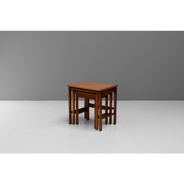 Mid-Century nest of tables in teak. U.K circa 1970.