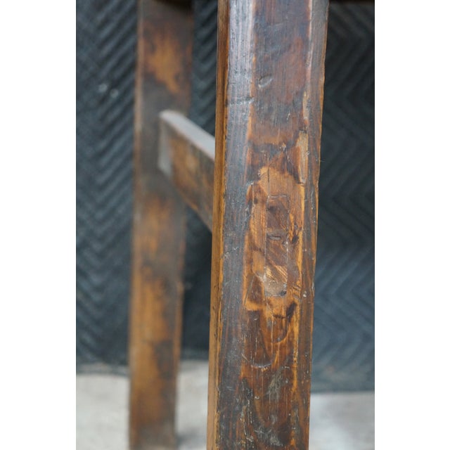 Brown Antique Early 20th C. Chinese Dongbei Elm Altar Table Console Cabinet Sideboard For Sale - Image 8 of 18
