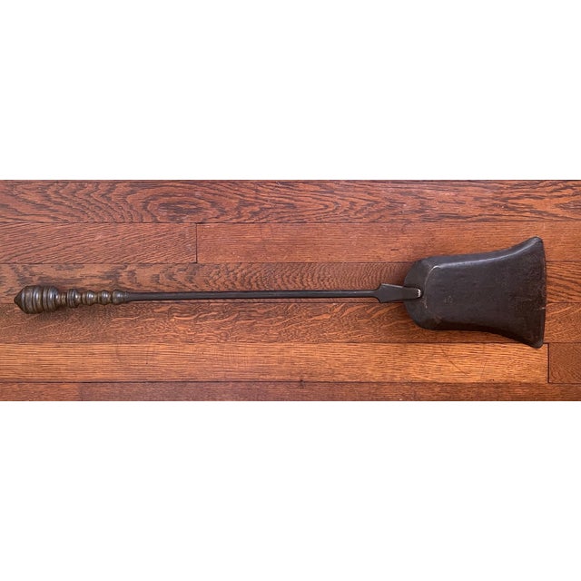 Antique Early 19th Century American Federal Brass & Iron Fireplace Tool - Shovel For Sale - Image 11 of 11