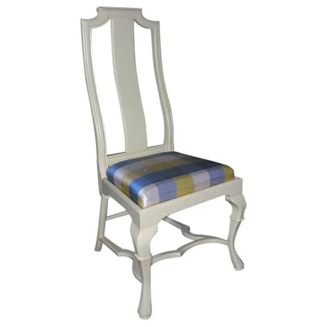 Off-white Asian Style Queen Anne Side Chair For Sale - Image 8 of 8