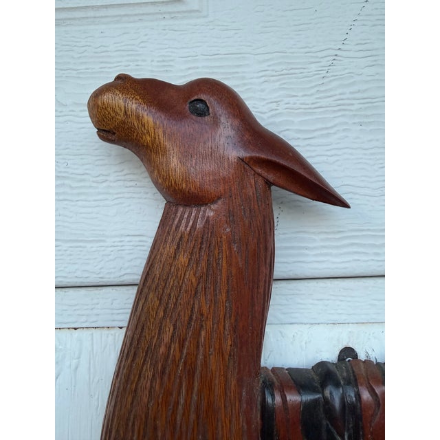 Vintage Folk Art Carved Wood Figural Llama Wall Plaque Vintage Folk Art Carved Wood Figural Llama Wall Plaque 13.5” In...
