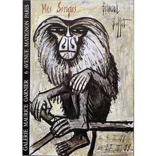 My Monkeys Exhibition Poster after Bernard Buffet For Sale