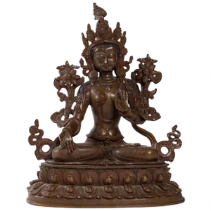 Sculpture Indian Goddess in Patinated Bronze