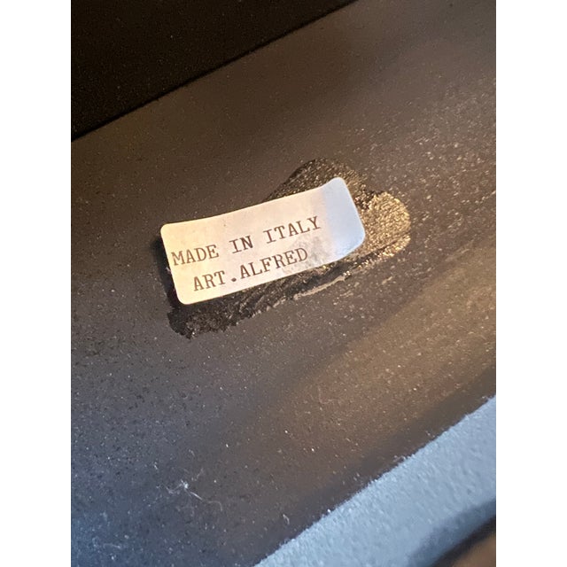 Black Italian Hand Painted Ebonized Side Table For Sale - Image 8 of 9