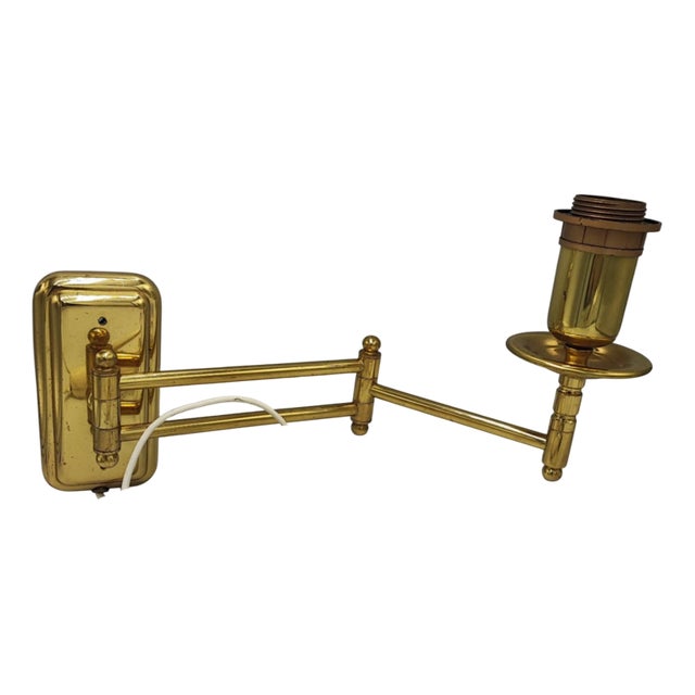 Vintage Wall Lamp in Brass, 1970s For Sale