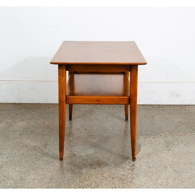 Brown 1960s Mid Century Modern Table Solid Wood End Side Nightstand Rectangular Vintage For Sale - Image 8 of 10