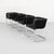 Set of four D44 armchairs, designed by Axel Bruchhäuser for Tecta in the 1980s. Black woven shells wrap gently around the...