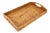 Artifacts Rattan Rectangular Serving Tray with High Handles in Honey Brown - 21" For Sale