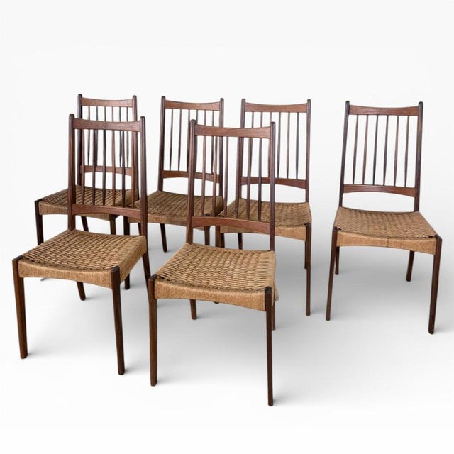Danish Model MK200 Dining Chairs from Arne Hovmand-Olsen, Set of 6 For Sale - Image 4 of 7