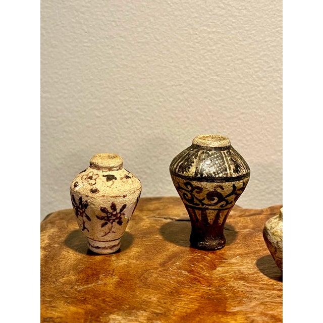 Asian Antique 15th Century Thai Sawankhalok Ceramic Vessels - a Set of 5 For Sale - Image 3 of 6