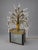 Hollywood Regency Mid 20th Century Maison Jansen Style Hollywood Regency Brass and Cut-Glass Floral Table Lamp For Sale - Image 3 of 11