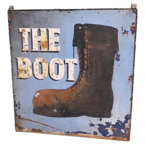 Metal Large The Boot Hanging Pub Sign in Iron, 1920 For Sale - Image 7 of 7