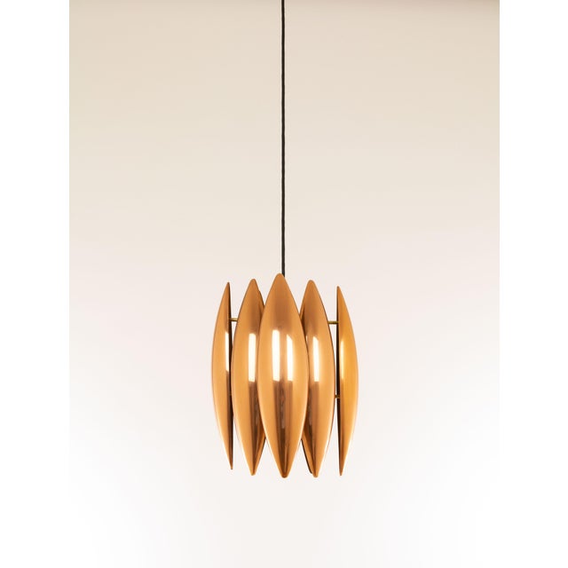 Metal Copper Kastor Pendant by Jo Hammerborg for Fog & Mørup, 1960s For Sale - Image 7 of 8