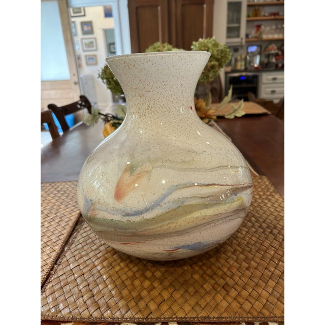 Italian Handblown Glass Vases - A Pair For Sale In Houston - Image 6 of 9