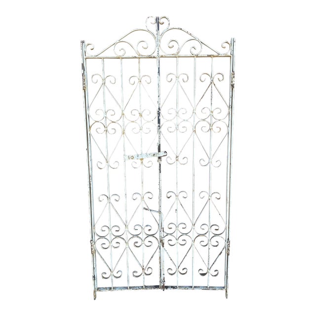 1950s French Iron Two Panel Gate For Sale